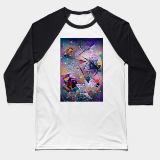 Scattered Geometric Baseball T-Shirt